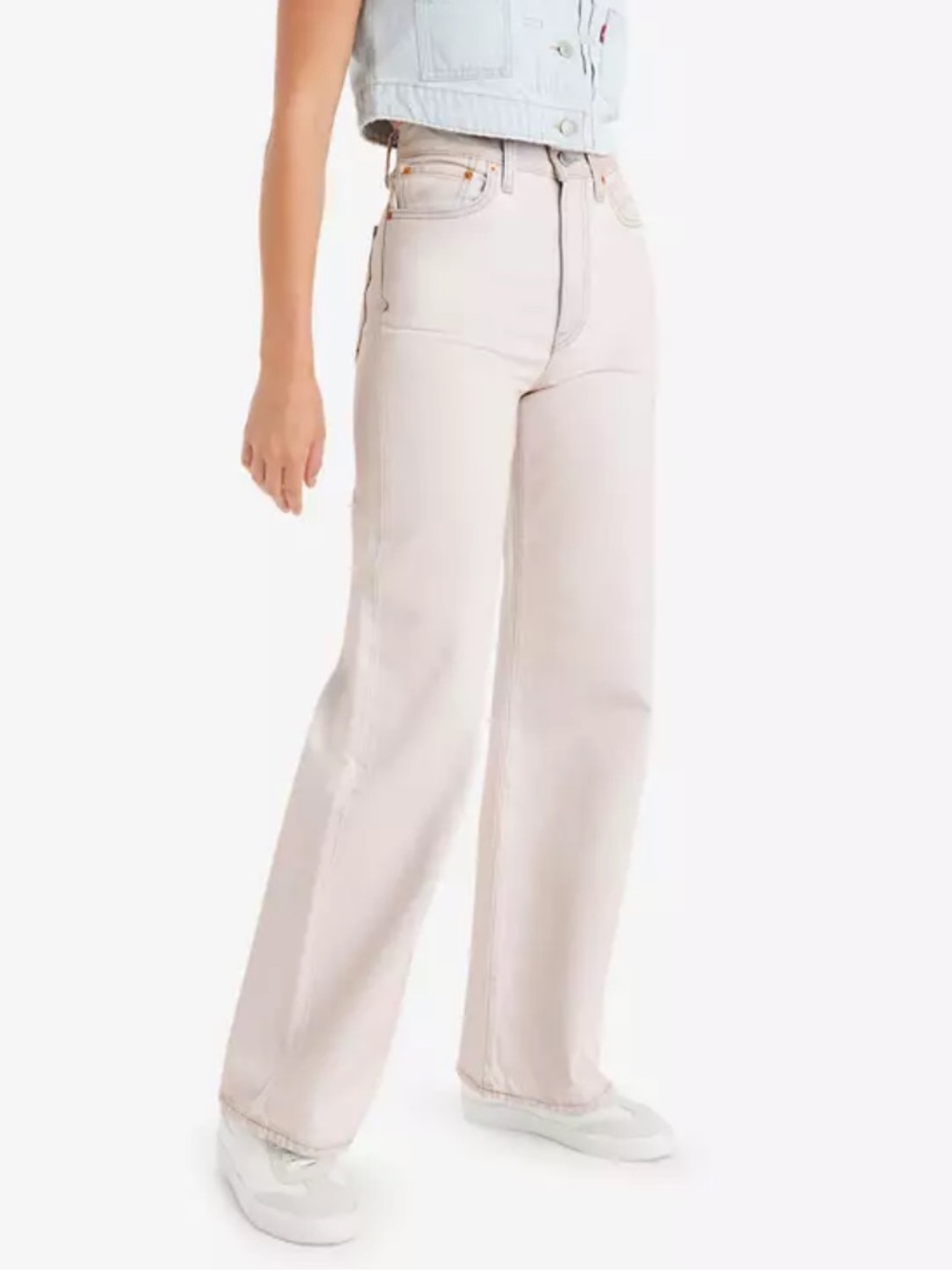 Levi's Premium Ribcage Wide Leg Jeans in Fairy Dust Dreams Size 27 x 32 NWT